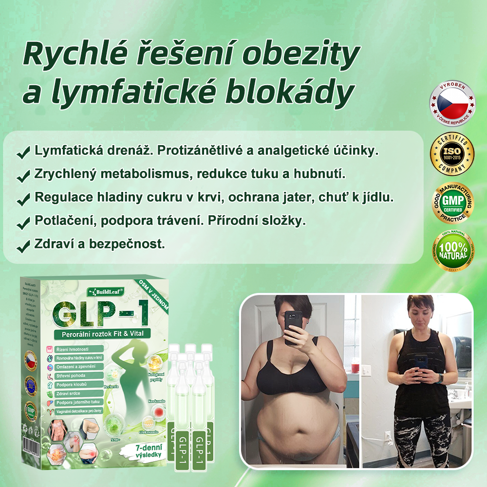 ✅✅Oficiální obchod ČR | BuildLeaf® GLP-1 8-v-1 Fit & Vital Řešení (Jednou denně, viditelné změny za 7 dní) ✅ Obezita, kardiovaskulární zdraví, cukrovka, spánková apnoe, zdraví střev, problémy se klouby a další.
