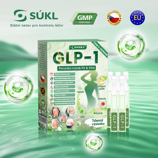 🏆 🏆  DOOEKA® GLP-1 8 v 1 Fit & Vital perorální roztok – jednou denně, viditelné změny za 7 dní / při obezitě, kardiovaskulárním zdraví, cukrovce, spánkové apnoi, zdraví střev, kloubních potížích a mnoha dalších stavech