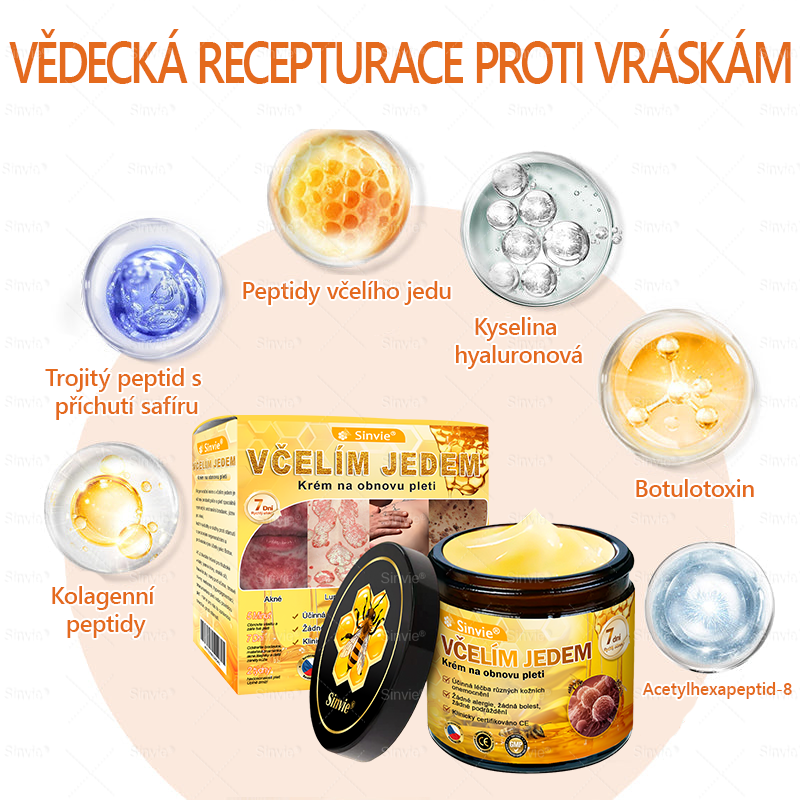 🎁 Doporučení dermatologa 🐝 ✨Sinvie® Krém na obnovu pleti s včelím jedem 🔥 Český vývoj, výroba a dodávka v České republice🎁