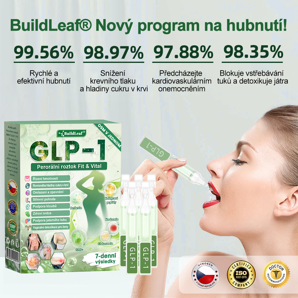 💖💖 Oficiální obchod ČR | BuildLeaf® GLP-1 8-v-1 Fit & Vital Řešení (Jednou denně, viditelné změny za 7 dní) ✅ Obezita, kardiovaskulární zdraví, cukrovka, spánková apnoe, zdraví střev, problémy se klouby a další.