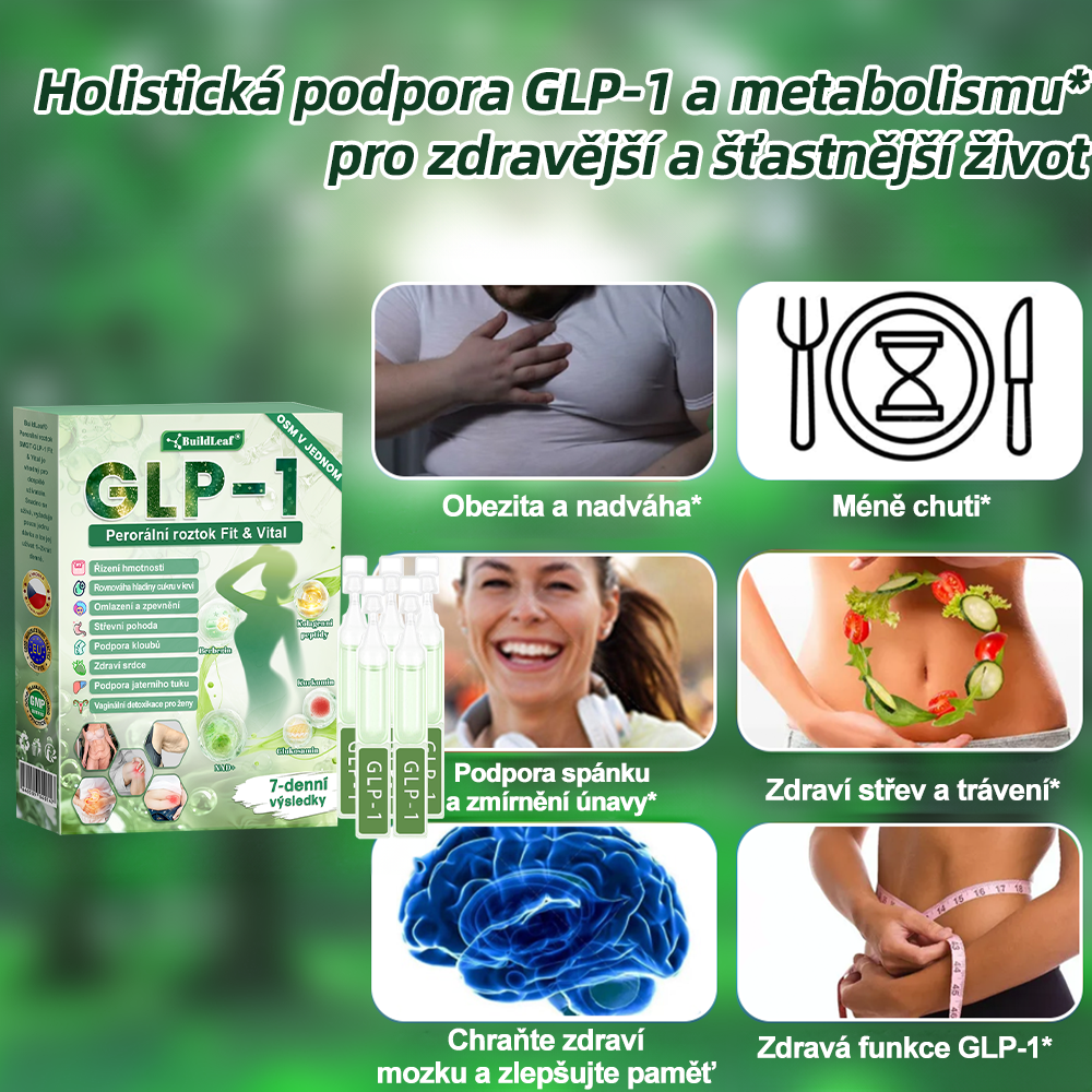 💖💖 Oficiální obchod ČR | BuildLeaf® GLP-1 8-v-1 Fit & Vital Řešení (Jednou denně, viditelné změny za 7 dní) ✅ Obezita, kardiovaskulární zdraví, cukrovka, spánková apnoe, zdraví střev, problémy se klouby a další.