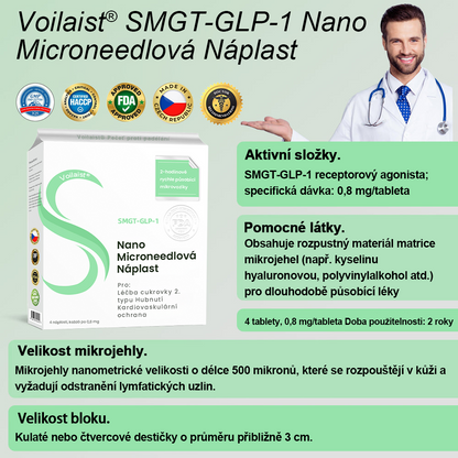 🎁 [Výsledky již po 7 dnech] 🌲Voilaist® nano náplast s mikrojehlami SMGT-GLP-1 (Bez bolesti, dlouhodobý účinek, pomáhá při cukrovce, obezitě a kardiovaskulárních onemocněních)🎁