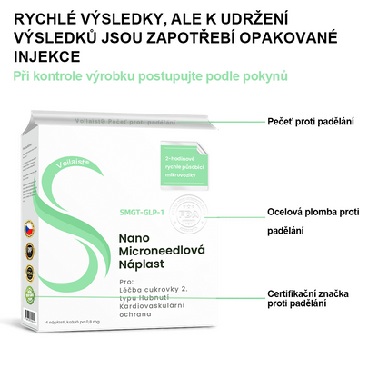 🎁 [Výsledky již po 7 dnech] 🌲Voilaist® nano náplast s mikrojehlami SMGT-GLP-1 (Bez bolesti, dlouhodobý účinek, pomáhá při cukrovce, obezitě a kardiovaskulárních onemocněních)🎁