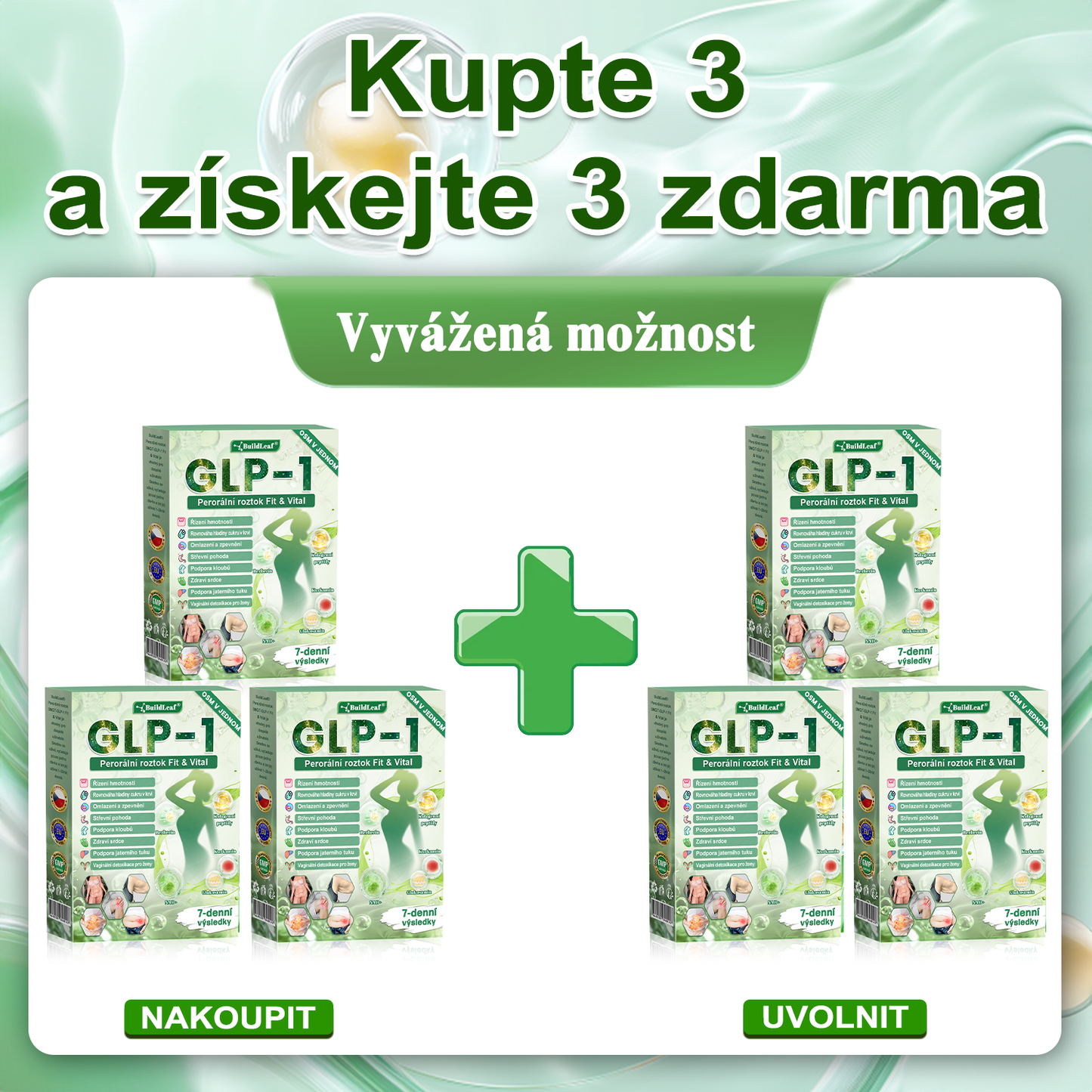 💖💖 Oficiální obchod ČR | BuildLeaf® GLP-1 8-v-1 Fit & Vital Řešení (Jednou denně, viditelné změny za 7 dní) ✅ Obezita, kardiovaskulární zdraví, cukrovka, spánková apnoe, zdraví střev, problémy se klouby a další.