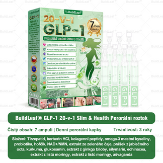 🌿 Oficiální obchod ČR | BuildLeaf® GLP-1 8-v-1 Fit & Vital Řešení (Jednou denně, viditelné změny za 7 dní) ✅ Obezita, kardiovaskulární zdraví, cukrovka, spánková apnoe, zdraví střev, problémy se klouby a další.