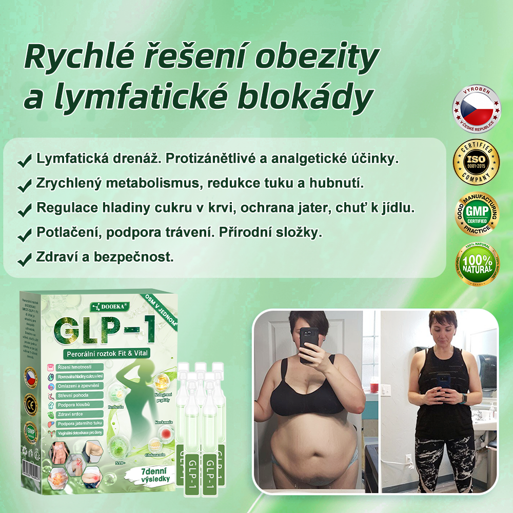 👨‍⚕️ ✅  DOOEKA® GLP-1 8 v 1 Fit & Vital perorální roztok – jednou denně, viditelné změny za 7 dní / při obezitě, kardiovaskulárním zdraví, cukrovce, spánkové apnoi, zdraví střev, kloubních potížích a mnoha dalších stavech